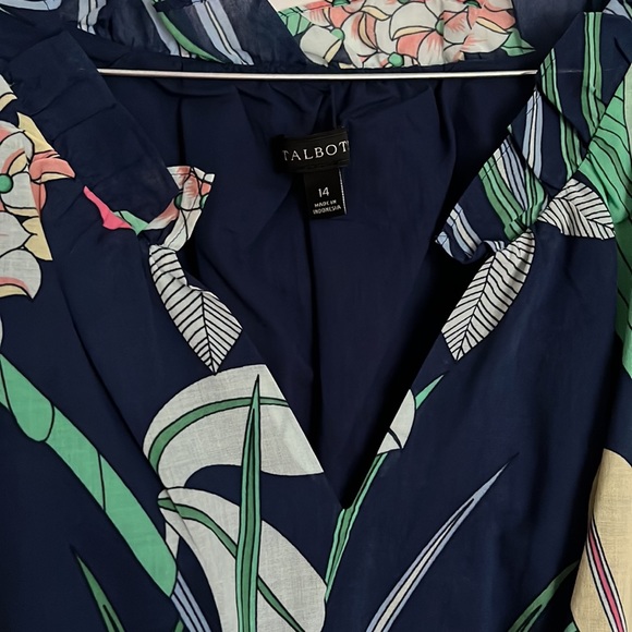 Talbots Voile Hibiscus Maxi Dress - Picture 5 of 6